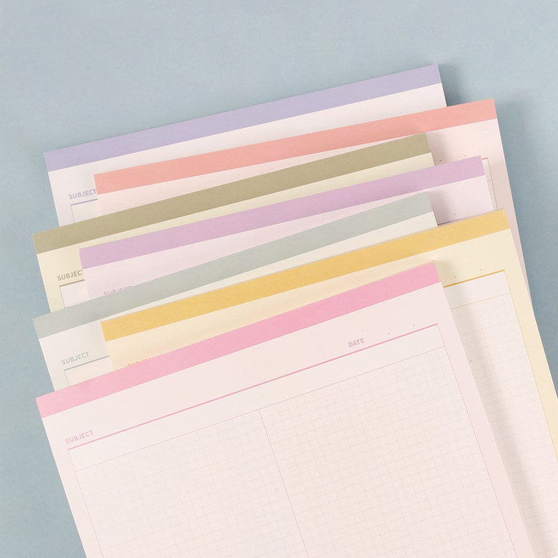 Wanna This Standard writing B5 half divided grid notepad