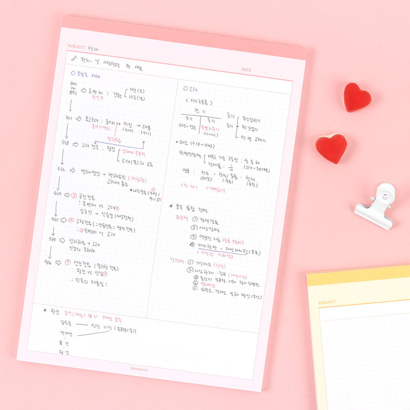 Usage example - Wanna This Standard writing B5 half divided grid notepad
