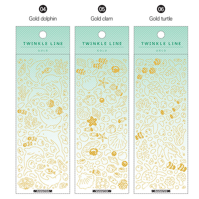 Option - Wanna This Ocean twinkle line sticker