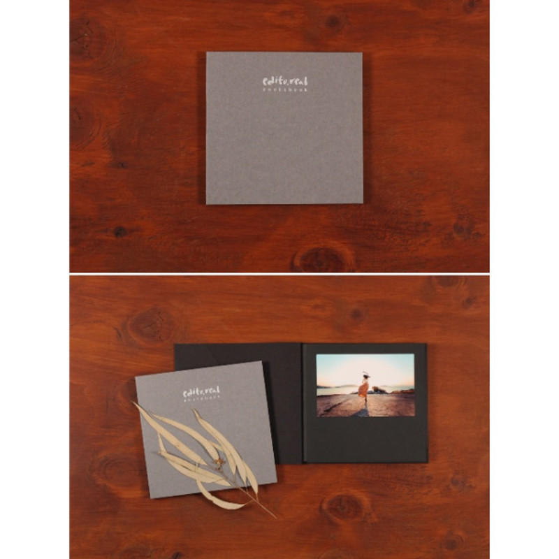 Gray - Editorial 4X6 Photo Album Holds 12 Photos Gray - Editorial 4X6 Photo Album Holds 12 Photos