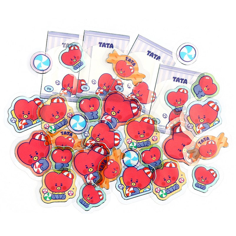 TATA - BT21 Jelly Candy Baby Clear Sticker Flake Pack TATA - BT21 Jelly Candy Baby Clear Sticker Flake Pack