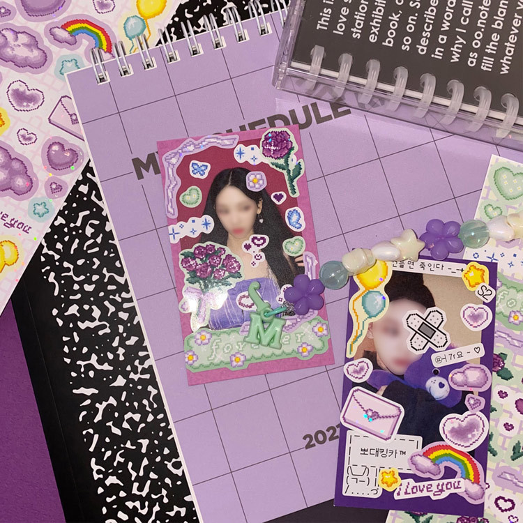 Usage example - After The Rain Cyber Love Glitter Sticker Seal