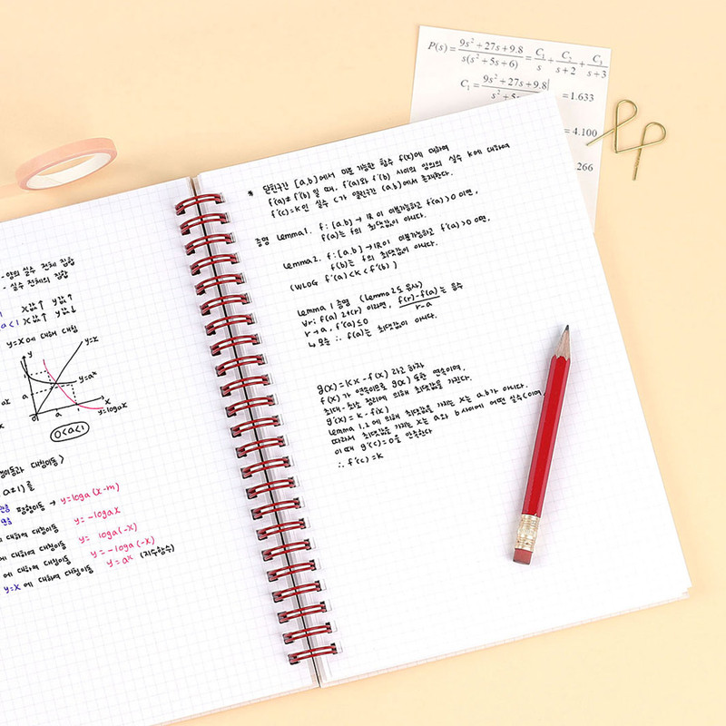 Usage example - Wanna This Standard Writing A5 Wire Bound Grid Notebook