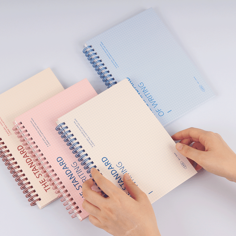 Wanna This Standard Writing A5 Wire Bound Grid Notebook