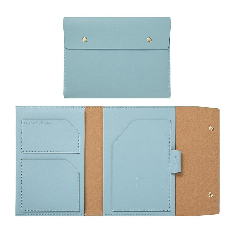 Powder blue - Better Together Synthetic Leather File Folder Powder blue - Better Together Synthetic Leather File Folder