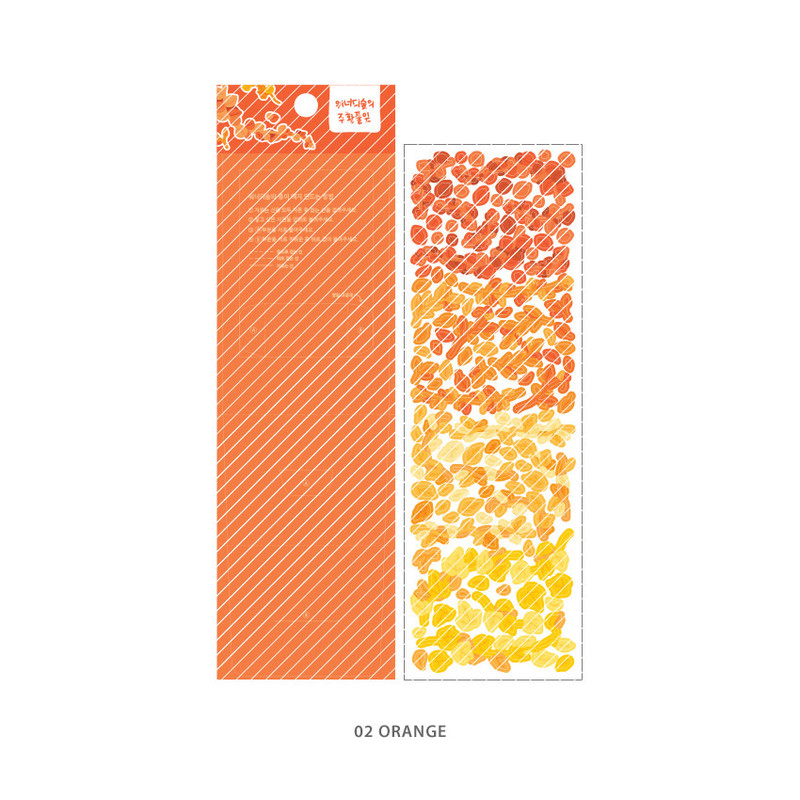 Orange - Wanna This Forest's Leaf Paper Sticker Orange - Wanna This Forest's Leaf Paper Sticker