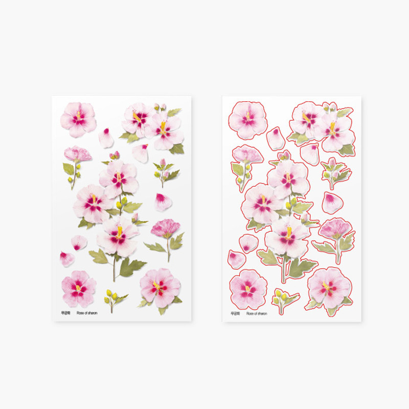 Appree Rose of Sharon Pressed Flower Sticker