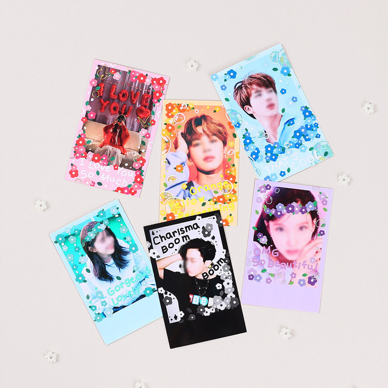 Usage example - Wanna This Forest's Monggeul Flower Paper Sticker Pack