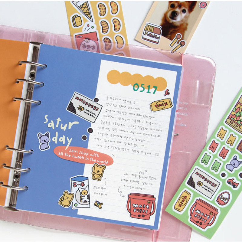 Usage example - Jam studio Jam Shop Snack Paper Sticker Pack 01-06 Usage example - Jam studio Jam Shop Snack Paper Sticker Pack 01-06