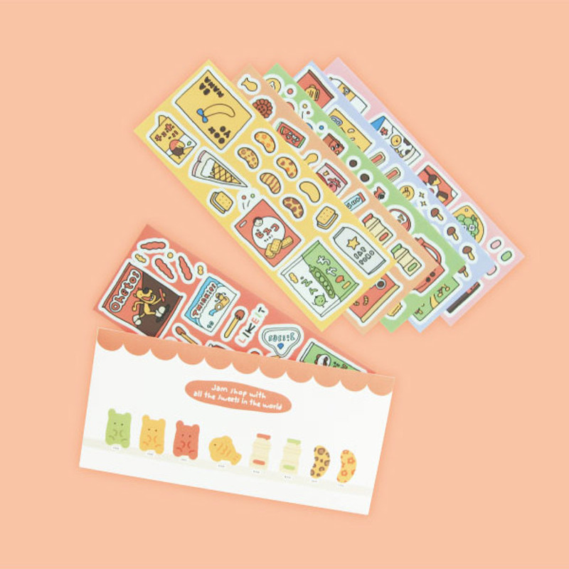 Jam studio Jam Shop Snack Paper Sticker Pack 01-06 Jam studio Jam Shop Snack Paper Sticker Pack 01-06