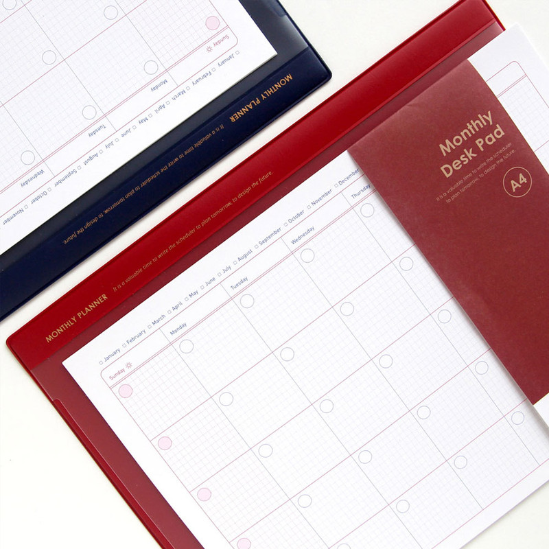 Jam studio A4 Monthly Dateless Desk Pad Planner Jam studio A4 Monthly Dateless Desk Pad Planner
