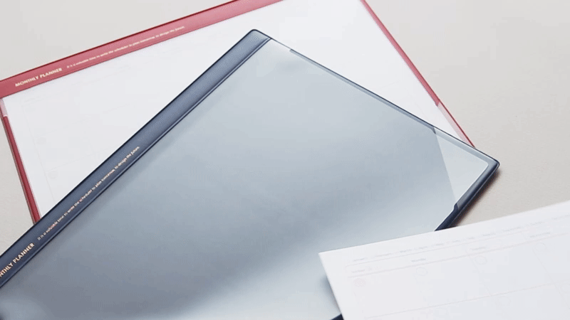 Usage example - Jam studio A4 Monthly Dateless Desk Pad Planner Usage example - Jam studio A4 Monthly Dateless Desk Pad Planner
