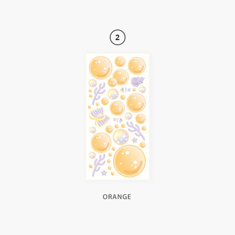 02 Orange - Second Mansion Background Ocean Removable Sticker 01-06 02 Orange - Second Mansion Background Ocean Removable Sticker 01-06