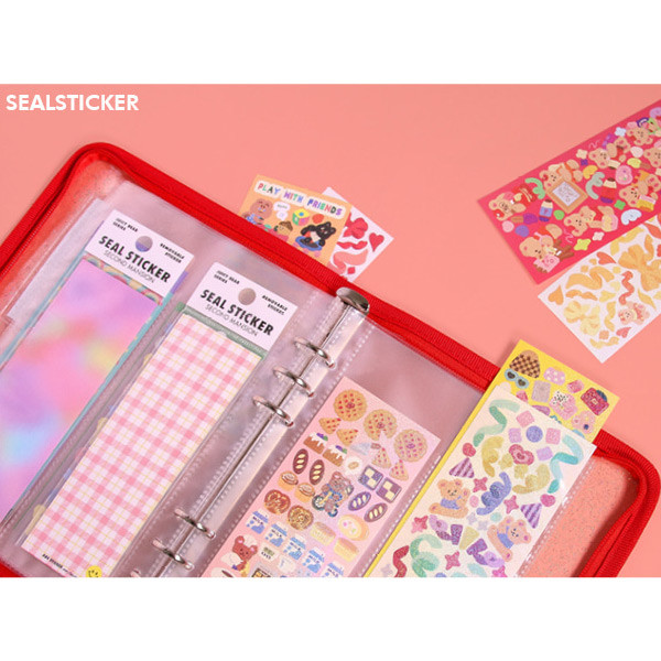 Seal sticker - Second Mansion A5 6 Holes Sticker Storage Book with Refills