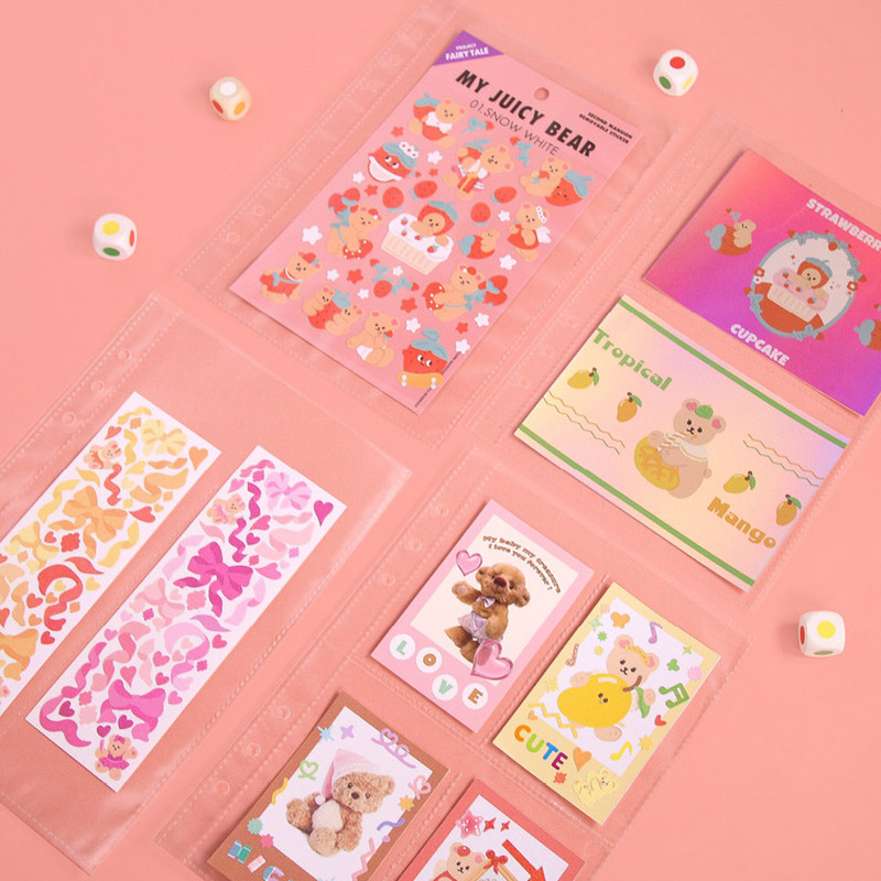 Usage example - Second Mansion A5 6 Holes Sticker Storage Book with Refills