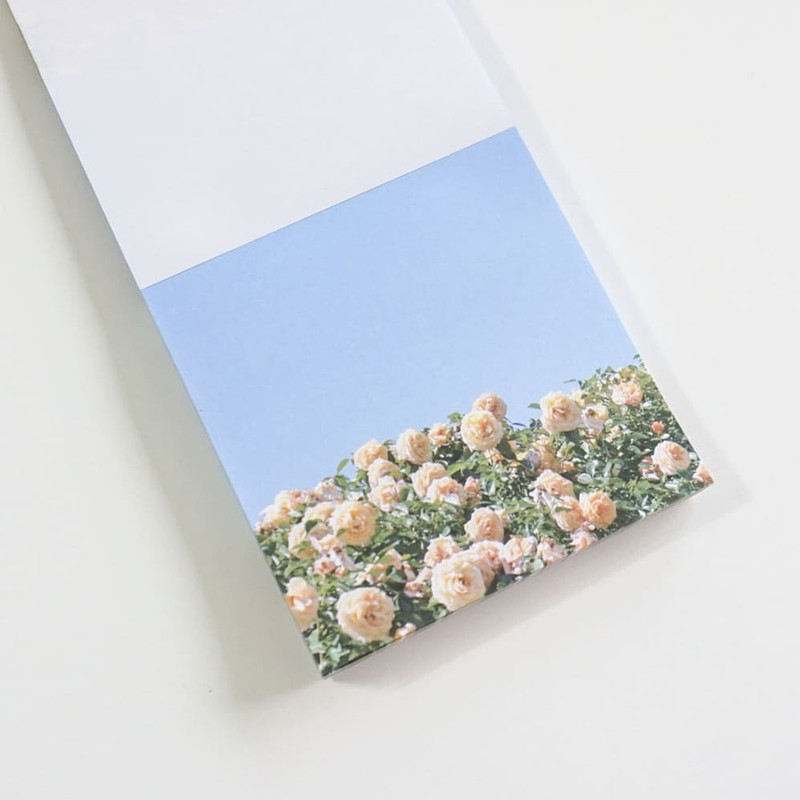 Meri Film Pink Rose Memo Writing Notepad