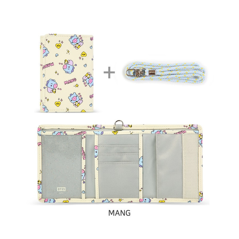 MANG - BT21 Little Buddy Baby Wallet with Neck Strap