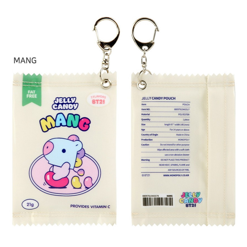 MANG - BT21 Jelly Candy Baby Snack Package Small Zipper Pouch MANG - BT21 Jelly Candy Baby Snack Package Small Zipper Pouch