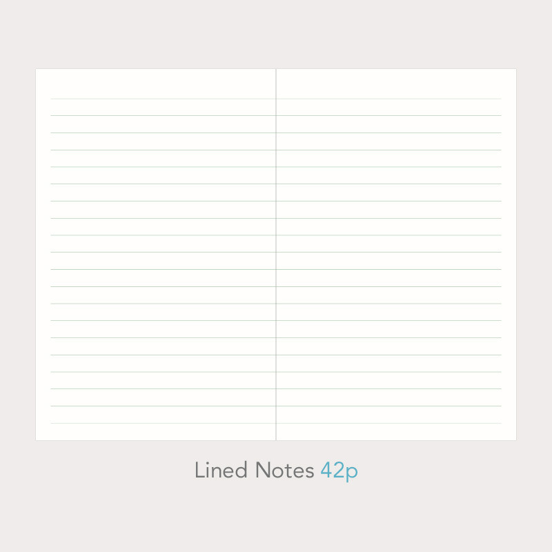 Lined free note - Paperian 2022 A'round the Day A6 dated weekly diary planner Lined free note - Paperian 2022 A'round the Day A6 dated weekly diary planner