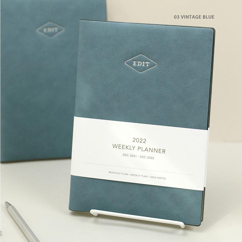 03 vintage blue -  Paperian 2022 Edit Large dated weekly diary planner 03 vintage blue -  Paperian 2022 Edit Large dated weekly diary planner