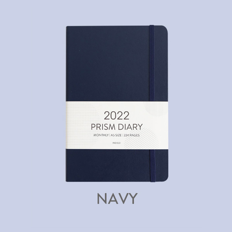 Navy - Indigo 2022 Prism A5 Dated Monthly Diary Planner Navy - Indigo 2022 Prism A5 Dated Monthly Diary Planner