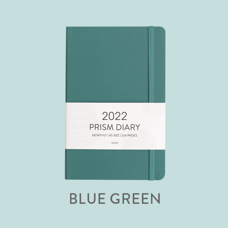 Blue Green - Indigo 2022 Prism A5 Dated Monthly Diary Planner Blue Green - Indigo 2022 Prism A5 Dated Monthly Diary Planner