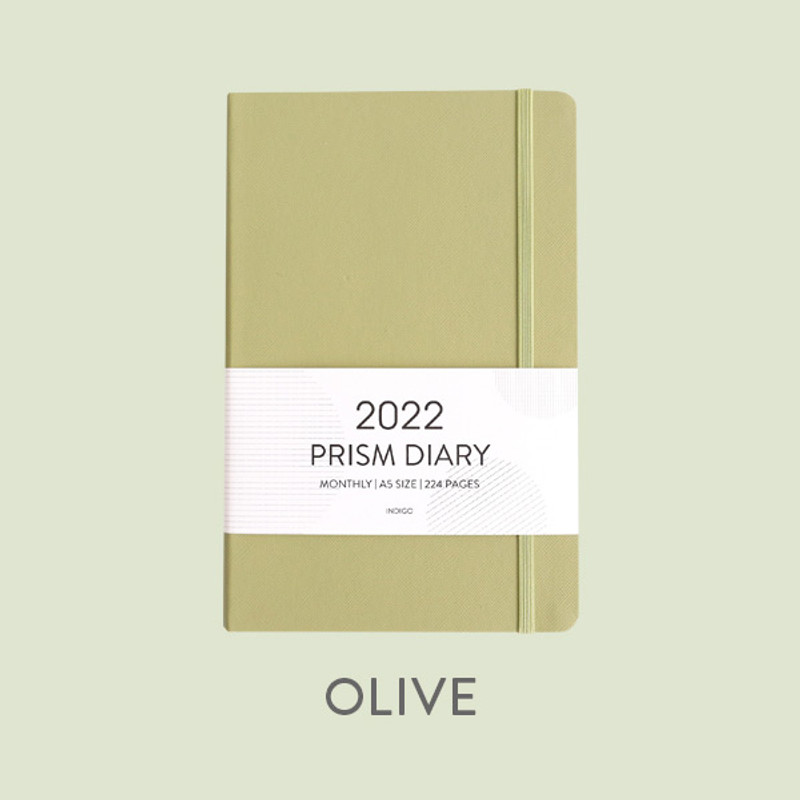 Olive - Indigo 2022 Prism A5 Dated Monthly Diary Planner Olive - Indigo 2022 Prism A5 Dated Monthly Diary Planner