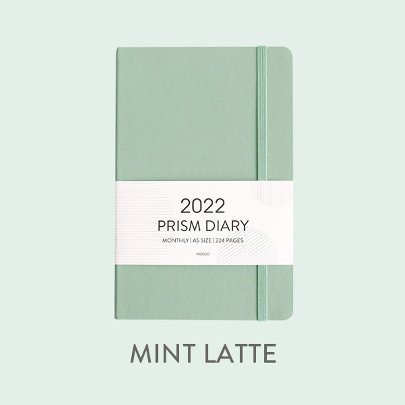 Mint Latte - Indigo 2022 Prism A5 Dated Monthly Diary Planner Mint Latte - Indigo 2022 Prism A5 Dated Monthly Diary Planner
