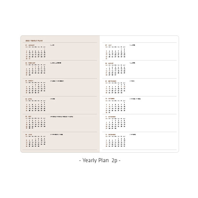 Yearly plan - Ardium 2022 Simple Large Dated Monthly Planner Scheduler