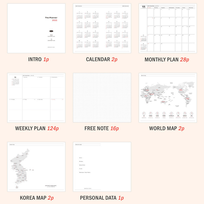 Planner Section - ICONIC 2022 Simple Small Dated Weekly Diary Planner Planner Section - ICONIC 2022 Simple Small Dated Weekly Diary Planner