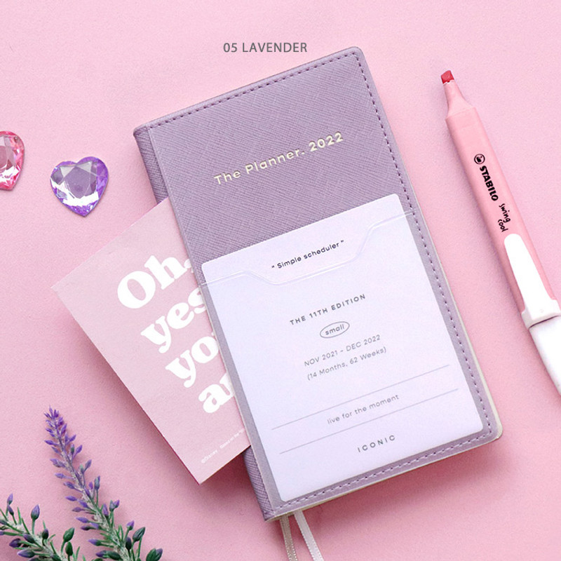 05 Lavender - ICONIC 2022 Simple Small Dated Weekly Diary Planner 05 Lavender - ICONIC 2022 Simple Small Dated Weekly Diary Planner