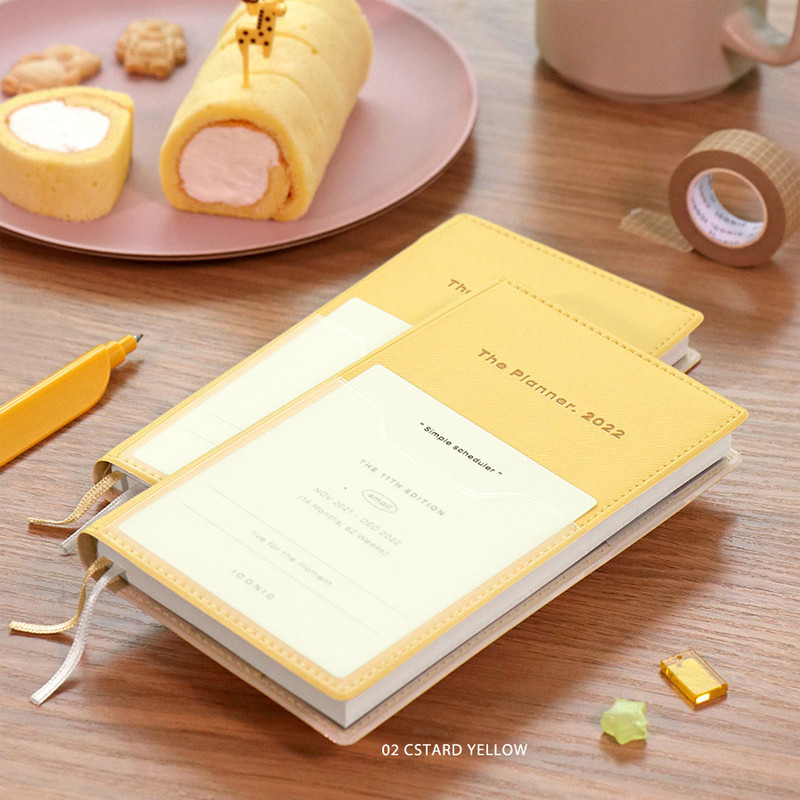02 Custard Yellow - ICONIC 2022 Simple Small Dated Weekly Diary Planner 02 Custard Yellow - ICONIC 2022 Simple Small Dated Weekly Diary Planner