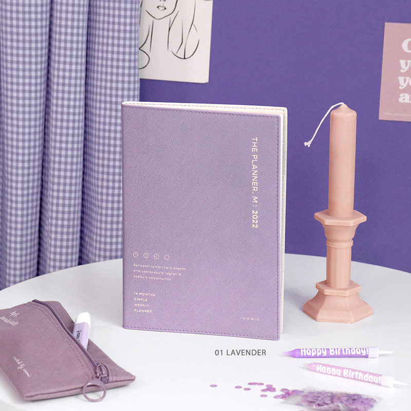 01 Lavender - ICONIC 2022 Simple Medium Dated Weekly Diary Planner  01 Lavender - ICONIC 2022 Simple Medium Dated Weekly Diary Planner