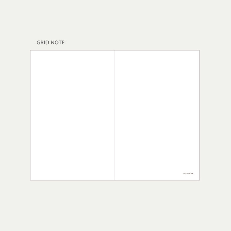 Grid note - Dash And Dot Mild Dateless Weekly Diary Planner