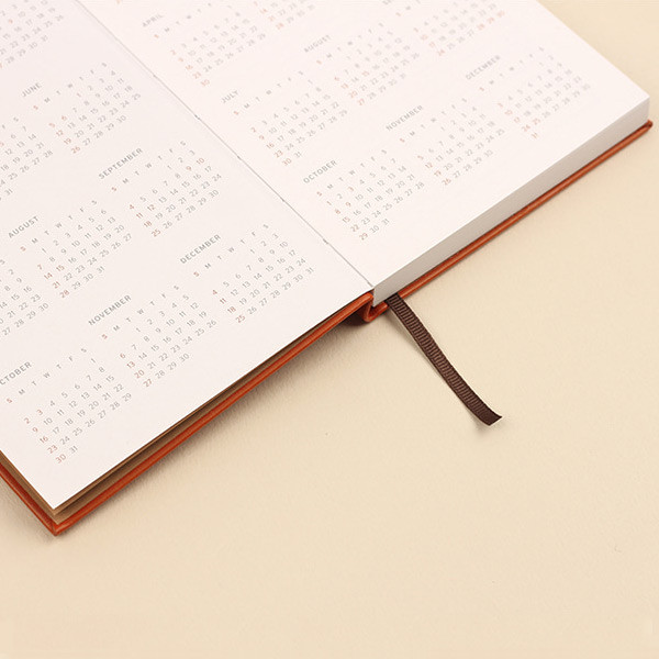 Ribbon bookmark - Dash And Dot Mild Dateless Weekly Diary Planner