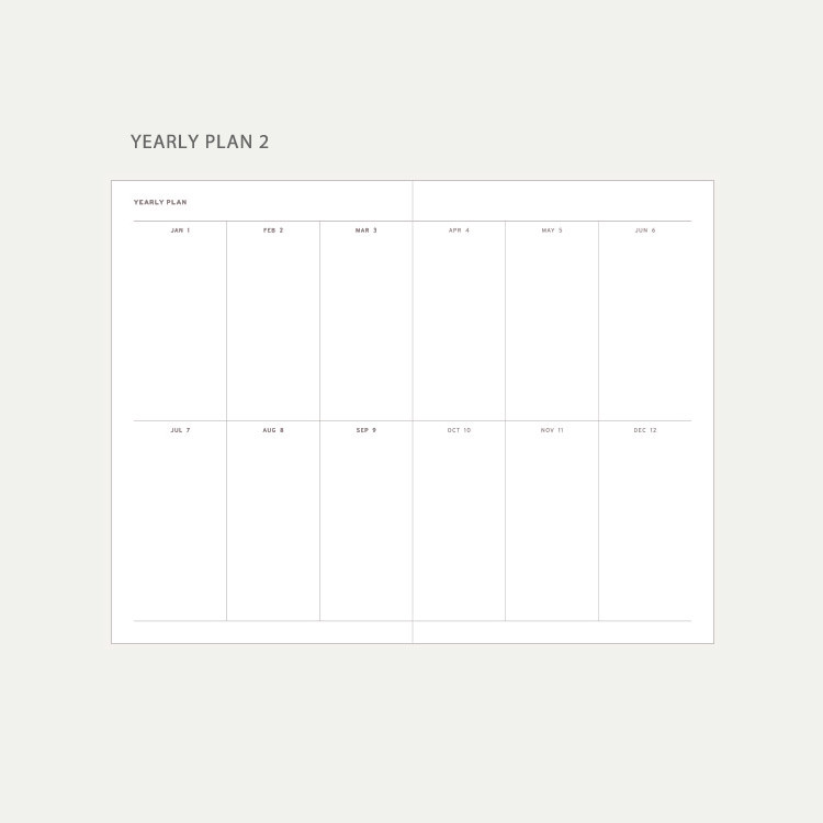 Yearly plan 2 - Dash And Dot Mild Dateless Weekly Diary Planner
