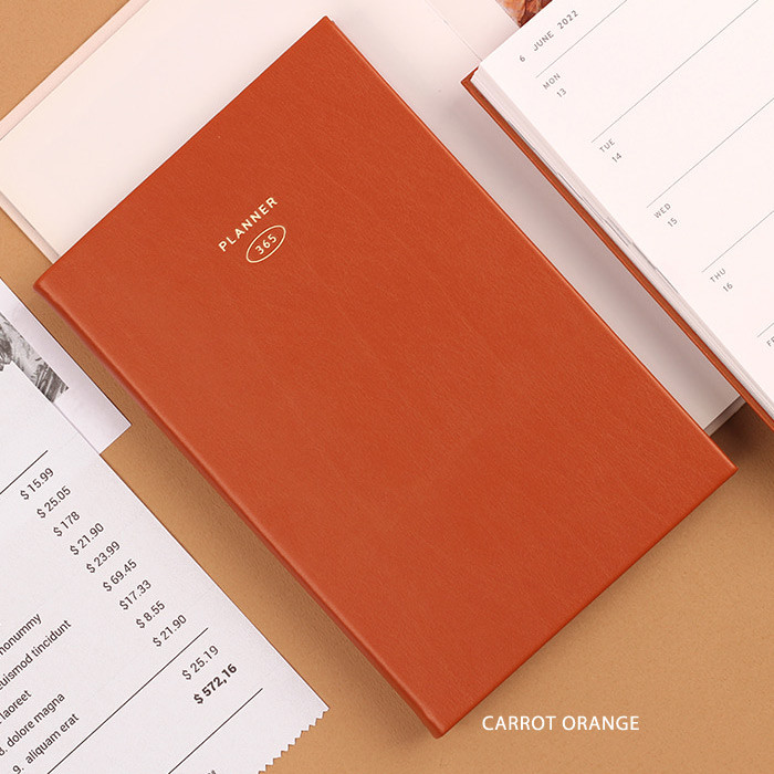Carrot orange - Dash And Dot Mild Dateless Weekly Diary Planner