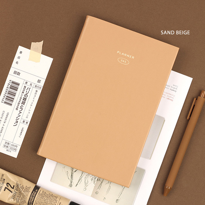 Sand beige - Dash And Dot Mild Dateless Weekly Diary Planner
