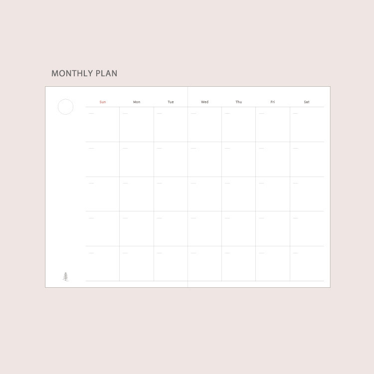 Monthly plan - Dash And Dot Slow Life Dateless Weekly Diary Planner