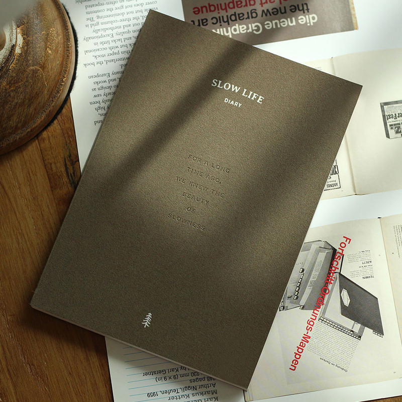 Wood Brown - Dash And Dot Slow Life Dateless Weekly Diary Planner