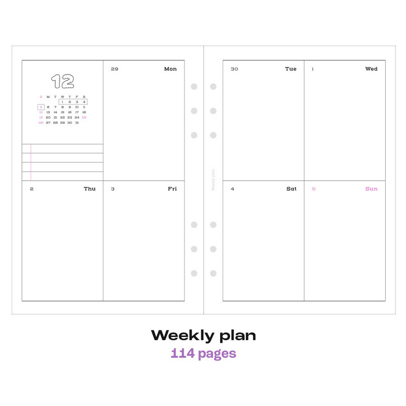 Weekly plan - ICONIC 2022 My Vibe 6-ring Dated Weekly Diary Planner

