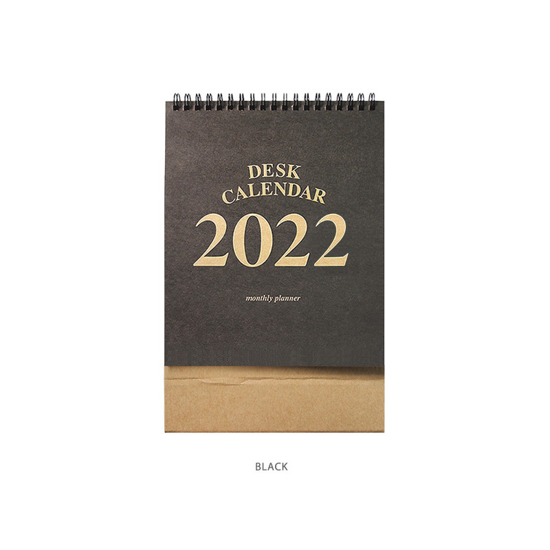 Black - 2young 2022 Kraft Monthly Desk Standing Calendar Black - 2young 2022 Kraft Monthly Desk Standing Calendar
