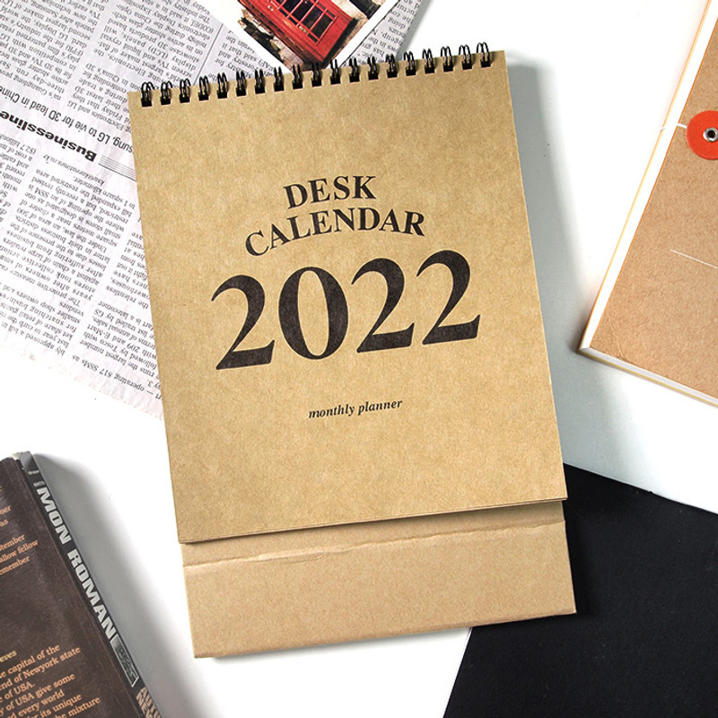 2young 2022 Kraft Monthly Desk Standing Calendar 2young 2022 Kraft Monthly Desk Standing Calendar