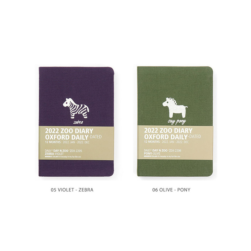 Color - MINIBUS 2022 Zoo Oxford Dated Daily Diary Scheduler Color - MINIBUS 2022 Zoo Oxford Dated Daily Diary Scheduler