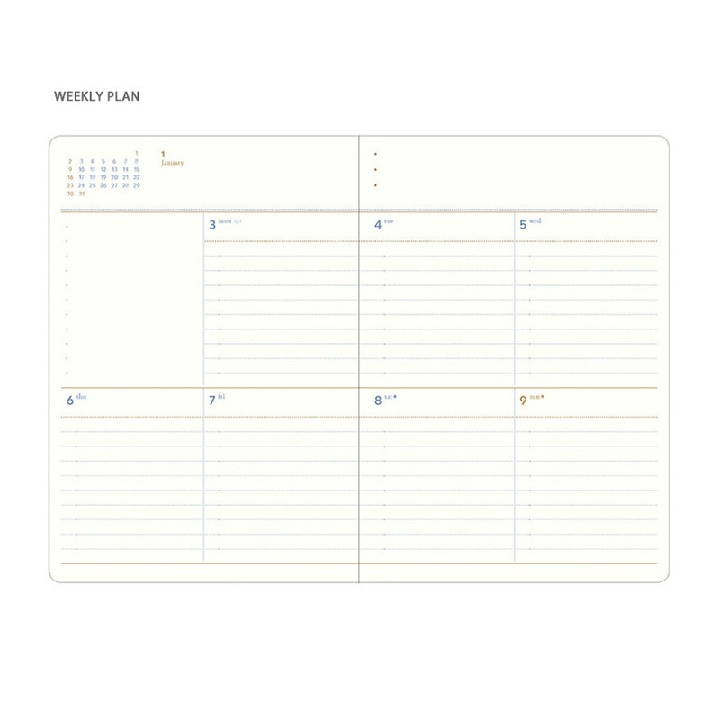 Weekly plan - Byfulldesign 2022 Notable memory slim B6 dated weekly planner
