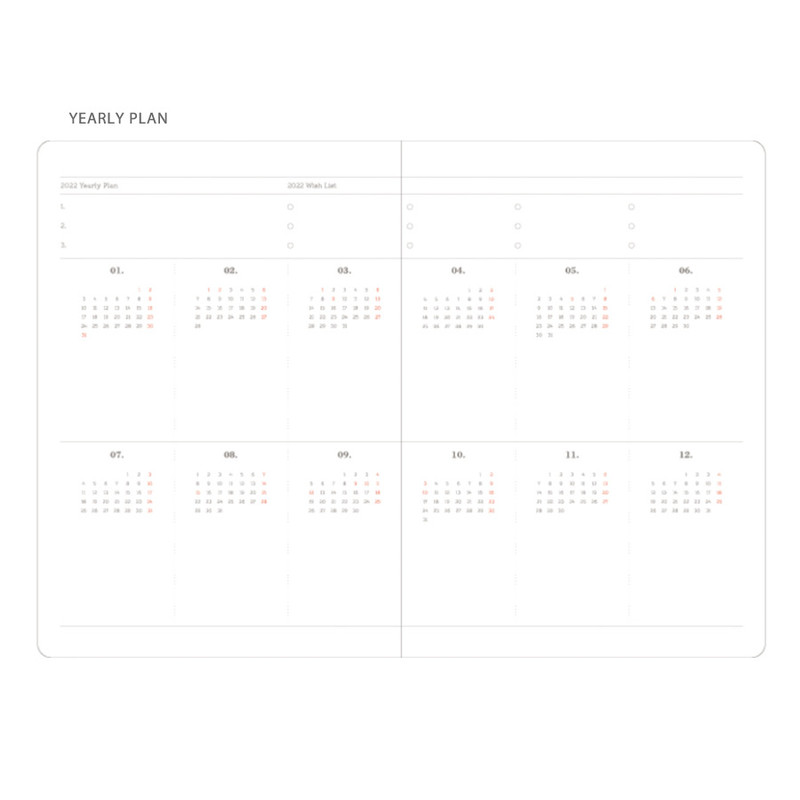 Yearly plan - After The Rain 2022 Dot Your Day Dated Weekly Diary Planner