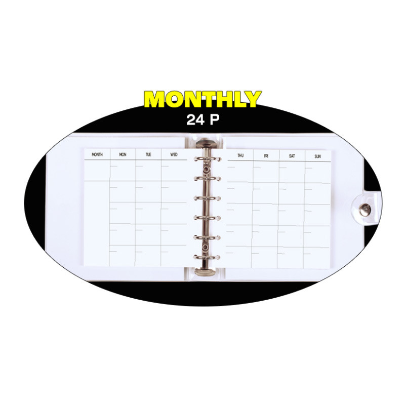 Monthly plan - After The Rain Lover's Record 6-ring Dateless Monthly Diary