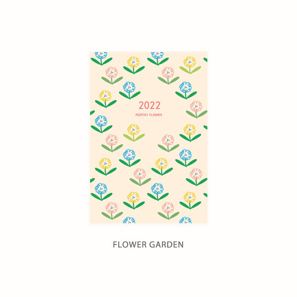 Flower Garden - O-check 2022 Happy Day B6 Dated Monthly Diary Planner