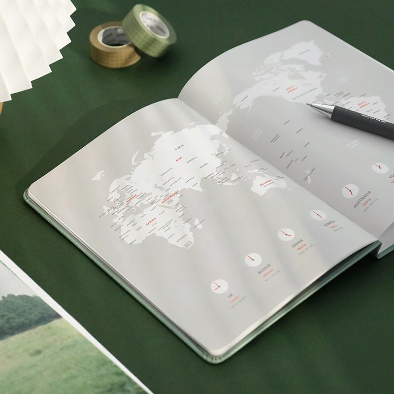World map - ICONIC 2022 Brilliant Dated Weekly Diary Planner