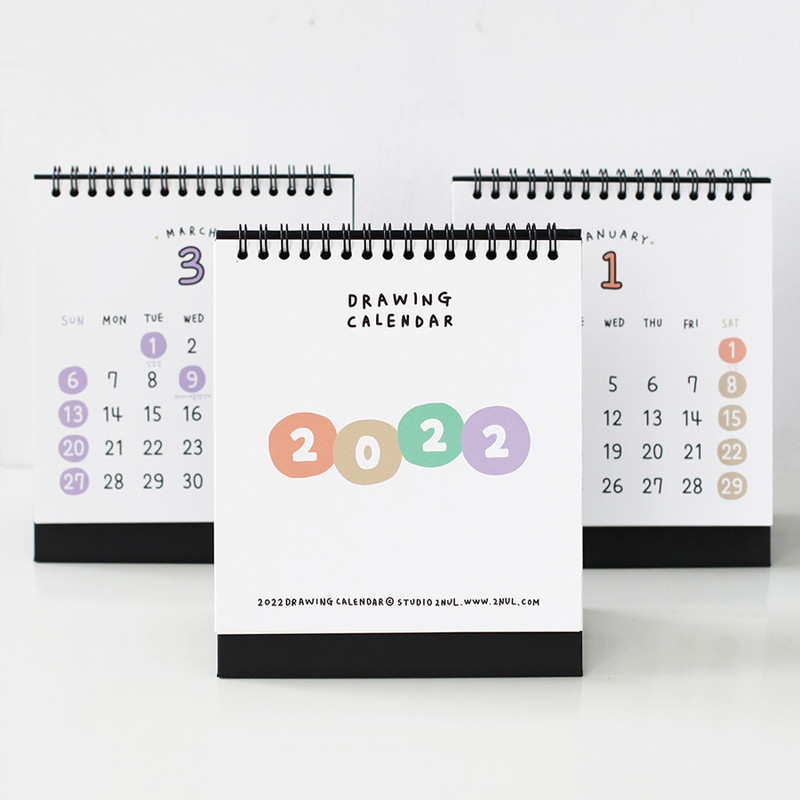 2NUL 2022 Drawing Monthly Standing Desk Calendar